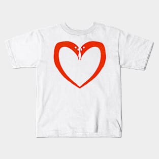 Worm On A String Heart Red Kids T-Shirt